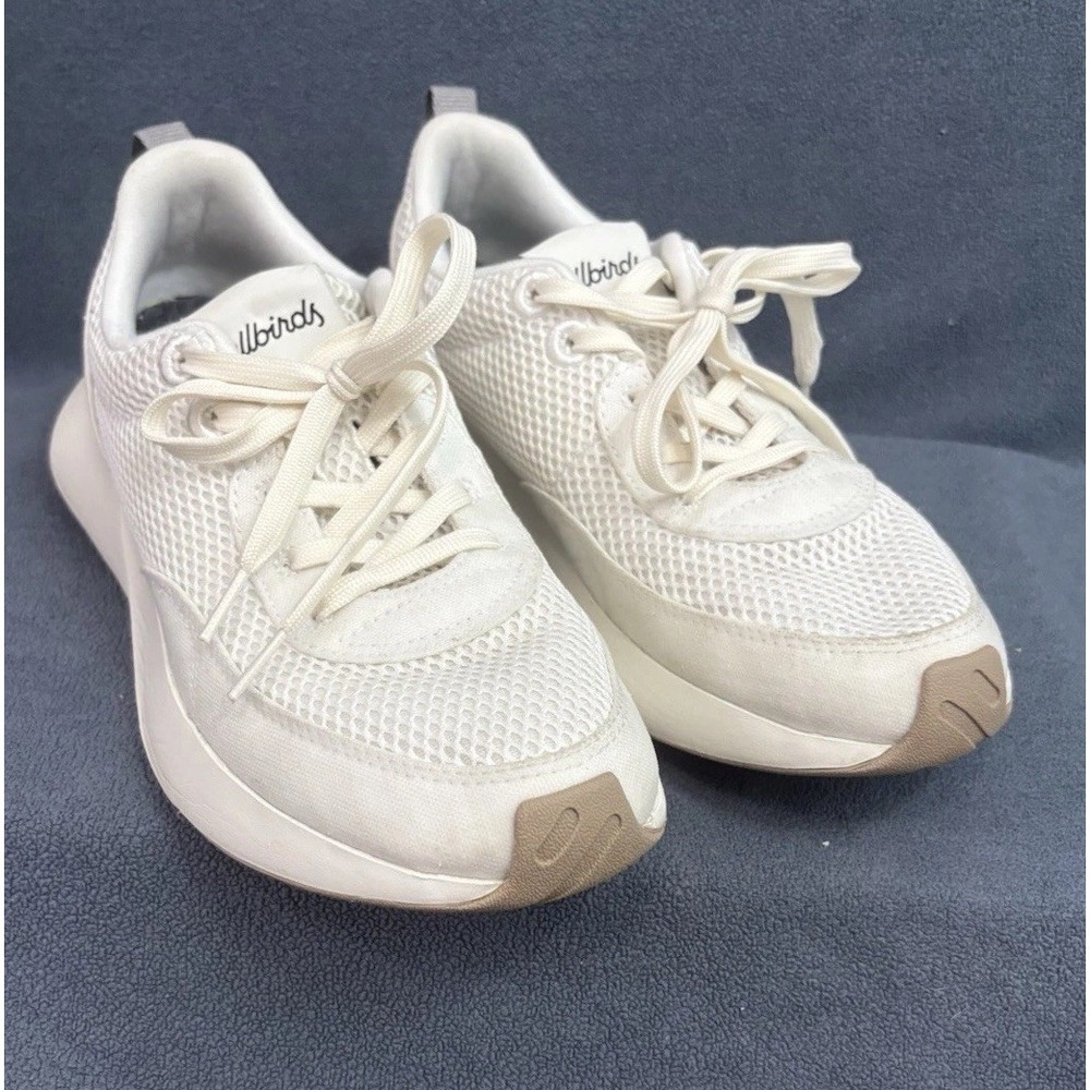 Allbirds Womens Size 10 Retro Courier Sneakers Blizzard White Khaki Comfort